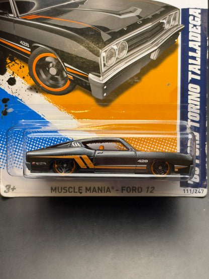 HOT WHEELS - 69 FORD TORINO TALLADEGA (2012) - HW MUSCLE MANIA 1/10