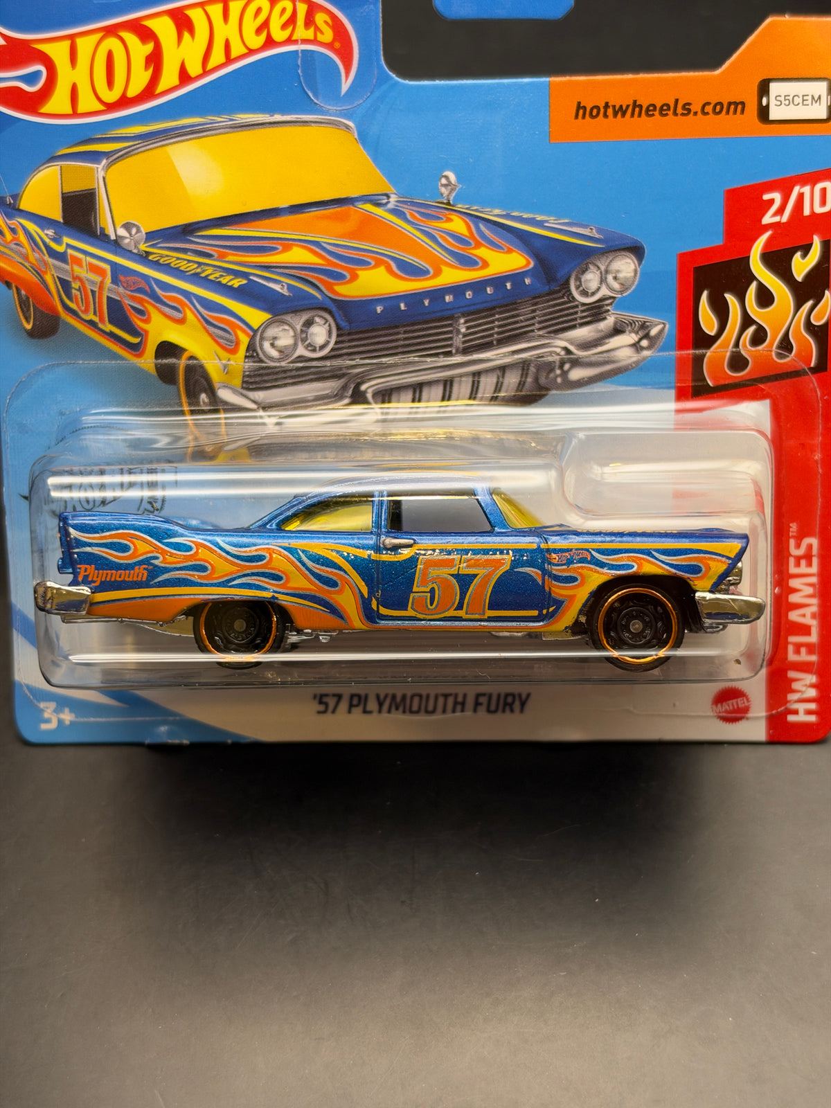 HOT WHEELS - 57 PLYMOUTH FURY (2020) - HW FLAMES 2/10