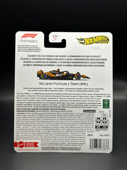 HOT WHEELS - OSCAR PIASTRI MCLAREN FORMULA 1 TEAM #81 (2025) - FORMULA 1 SERIES