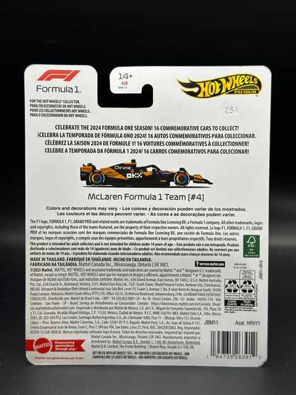 HOT WHEELS - LANDO NORRIS MCLAREN FORMULA 1 TEAM #4 (2025) - FORMULA 1 SERIES