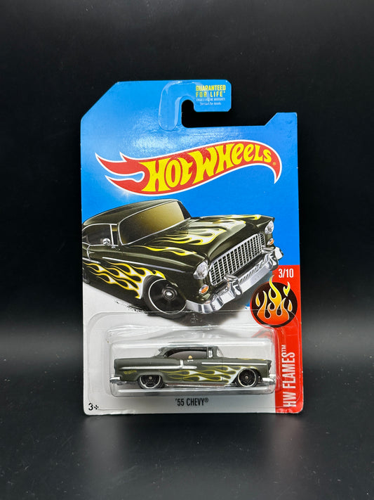 HOT WHEELS - 55 CHEVY (2017) - HW FLAMES 3/10