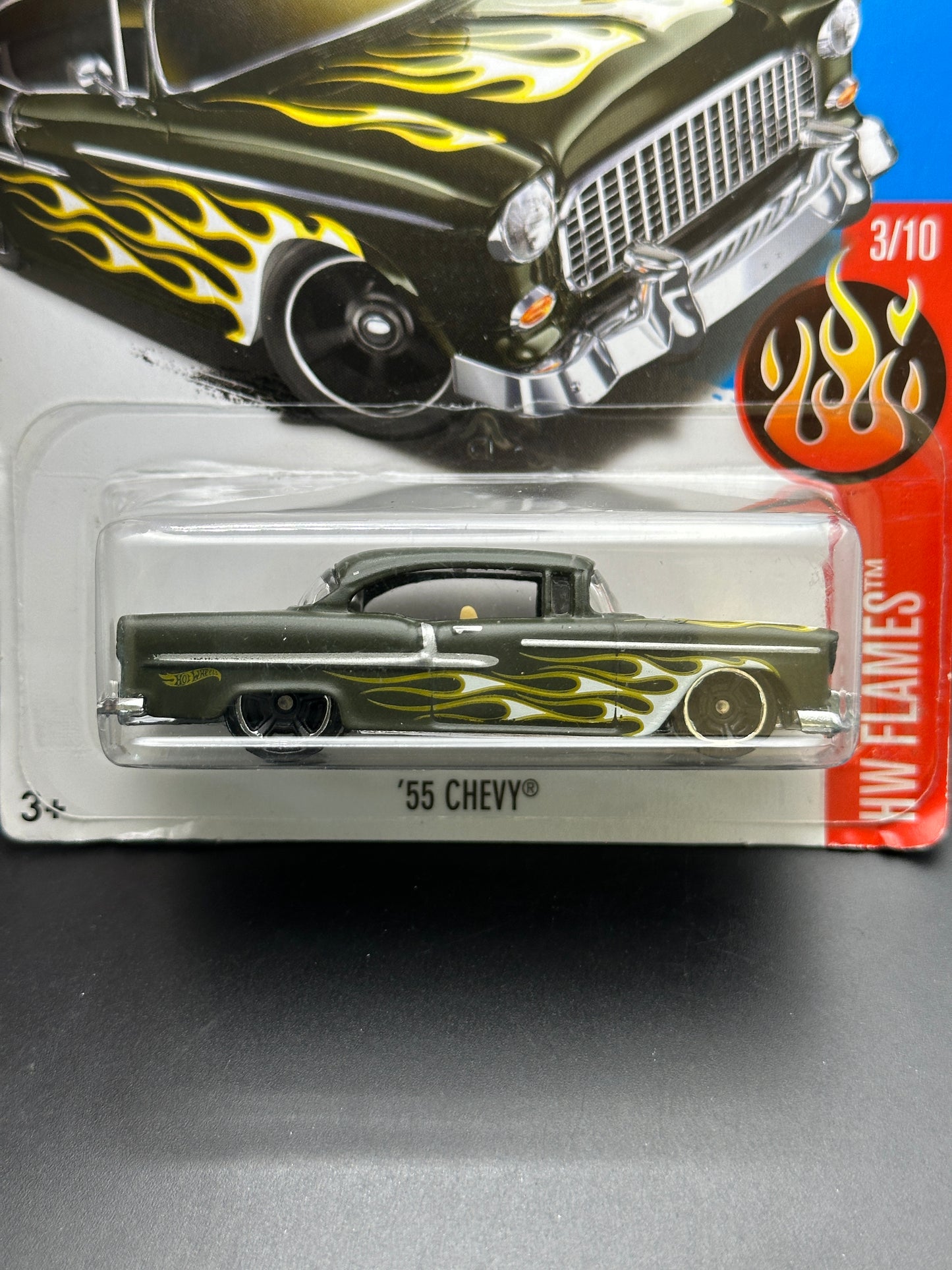 HOT WHEELS - 55 CHEVY (2017) - HW FLAMES 3/10