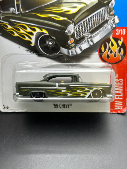 HOT WHEELS - 55 CHEVY (2017) - HW FLAMES 3/10