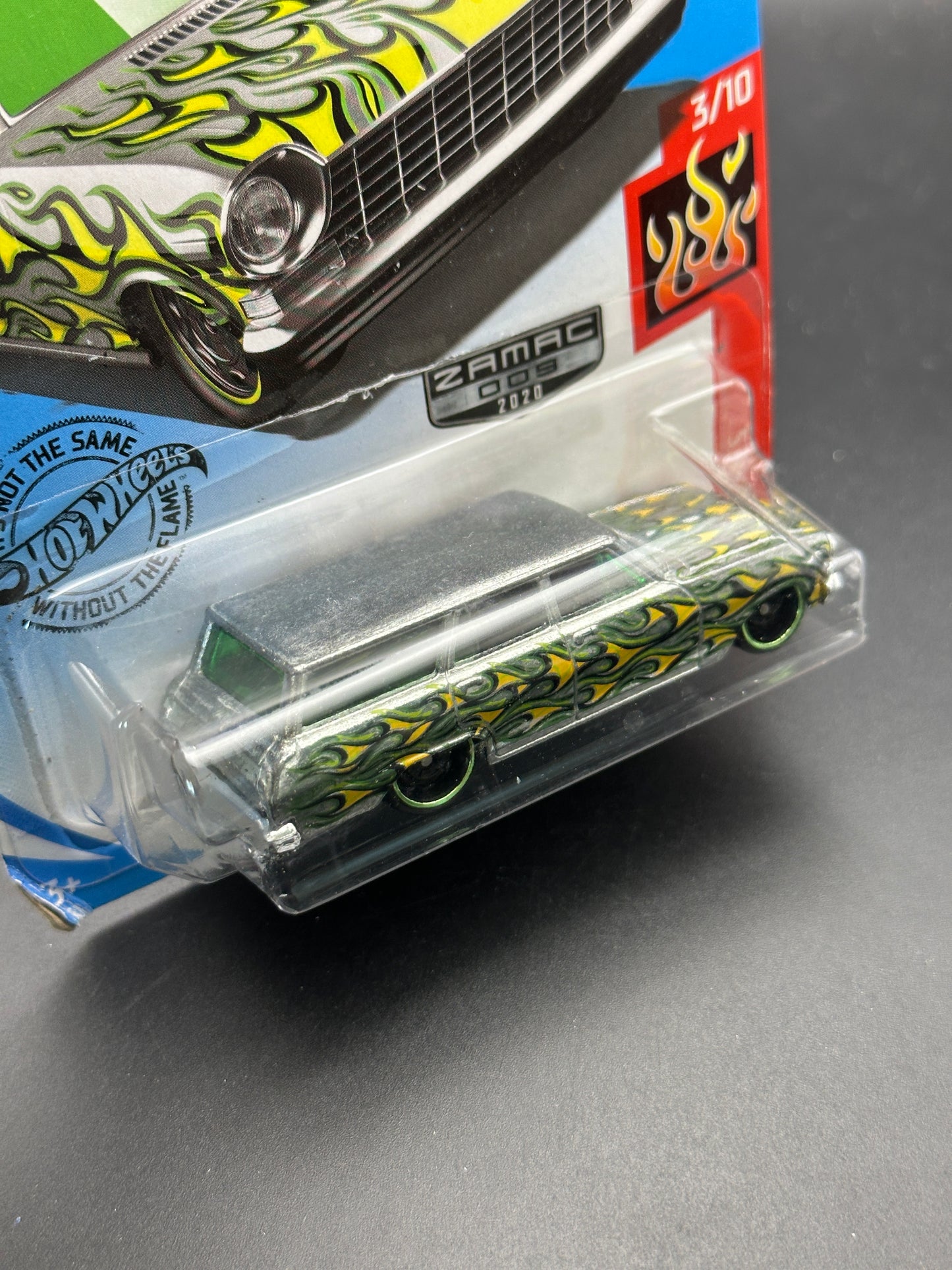 HOT WHEELS - 64 CHEVY NOVA WAGON (2020) - ZAMAC - HW FLAMES 3/10