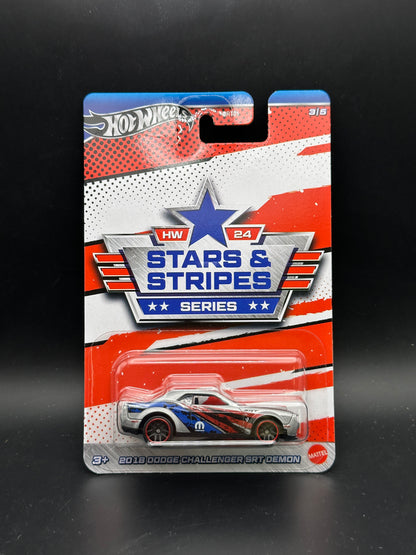 HOT WHEELS - 2018 DODGE CHALLENGER SRT DEMON (2024) - STARS AND STRIPE SERIES 3/5