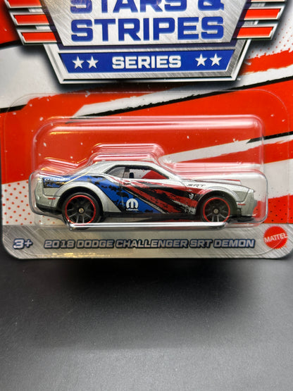 HOT WHEELS - 2018 DODGE CHALLENGER SRT DEMON (2024) - STARS AND STRIPE SERIES 3/5