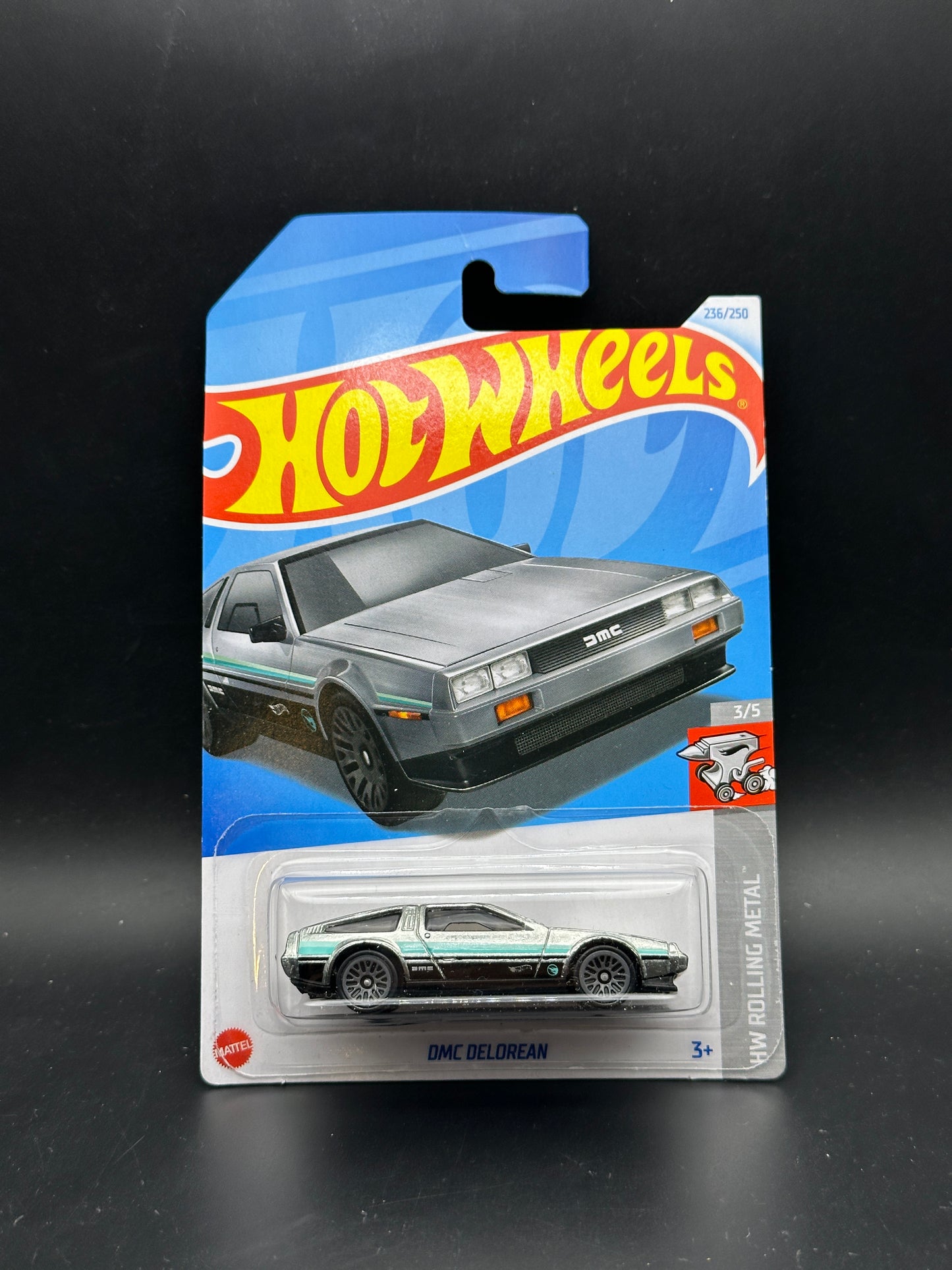 HOT WHEELS - DMC DELOREAN - TREASURE HUNT (2024) - HW ROLLING METAL 3/5