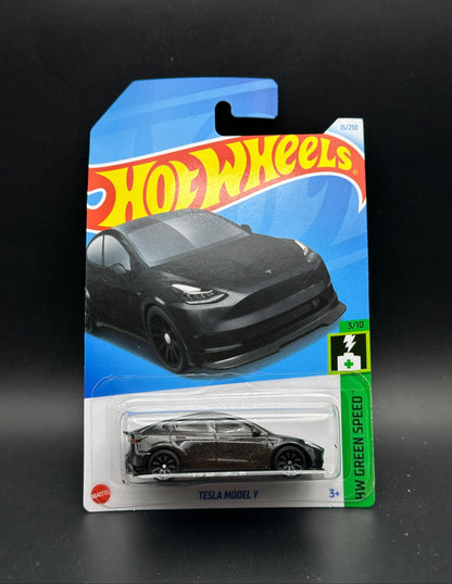 HOT WHEELS - TESLA MODEL Y (2024) - HW GREEN SPEED 3/10