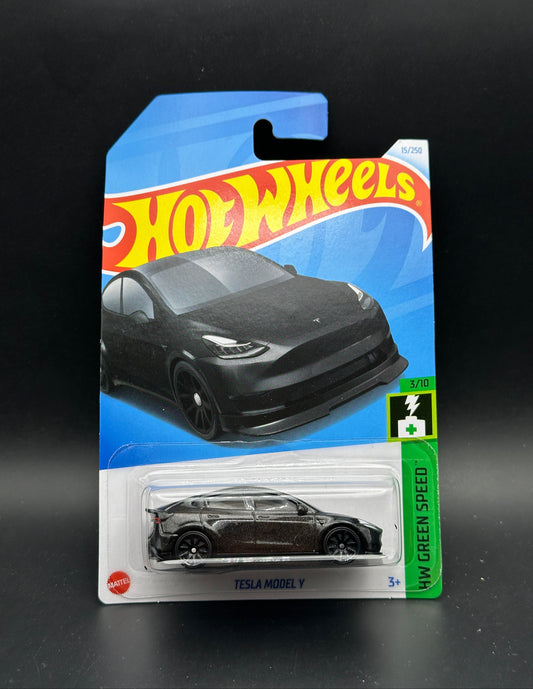 HOT WHEELS - TESLA MODEL Y (2024) - HW GREEN SPEED 3/10