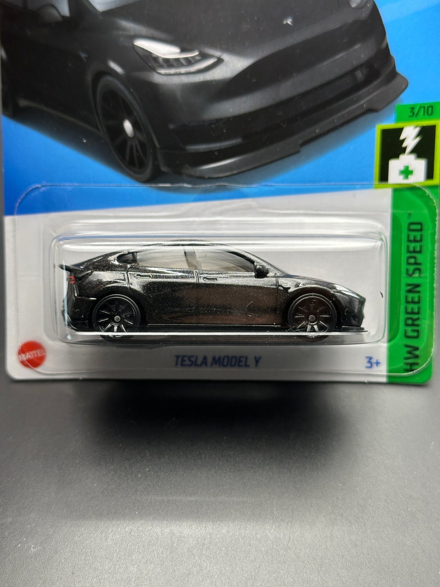 HOT WHEELS - TESLA MODEL Y (2024) - HW GREEN SPEED 3/10