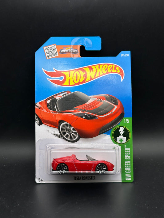 HOT WHEELS - TESLA ROADSTER (2016) - HW GREEN SPEED 1/5