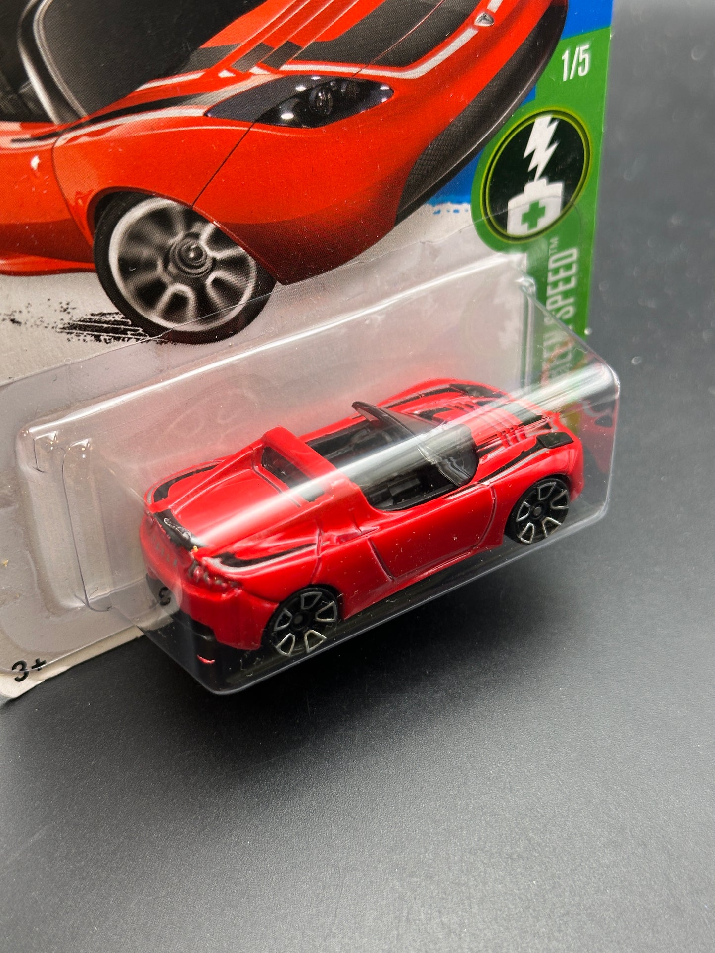 HOT WHEELS - TESLA ROADSTER (2016) - HW GREEN SPEED 1/5