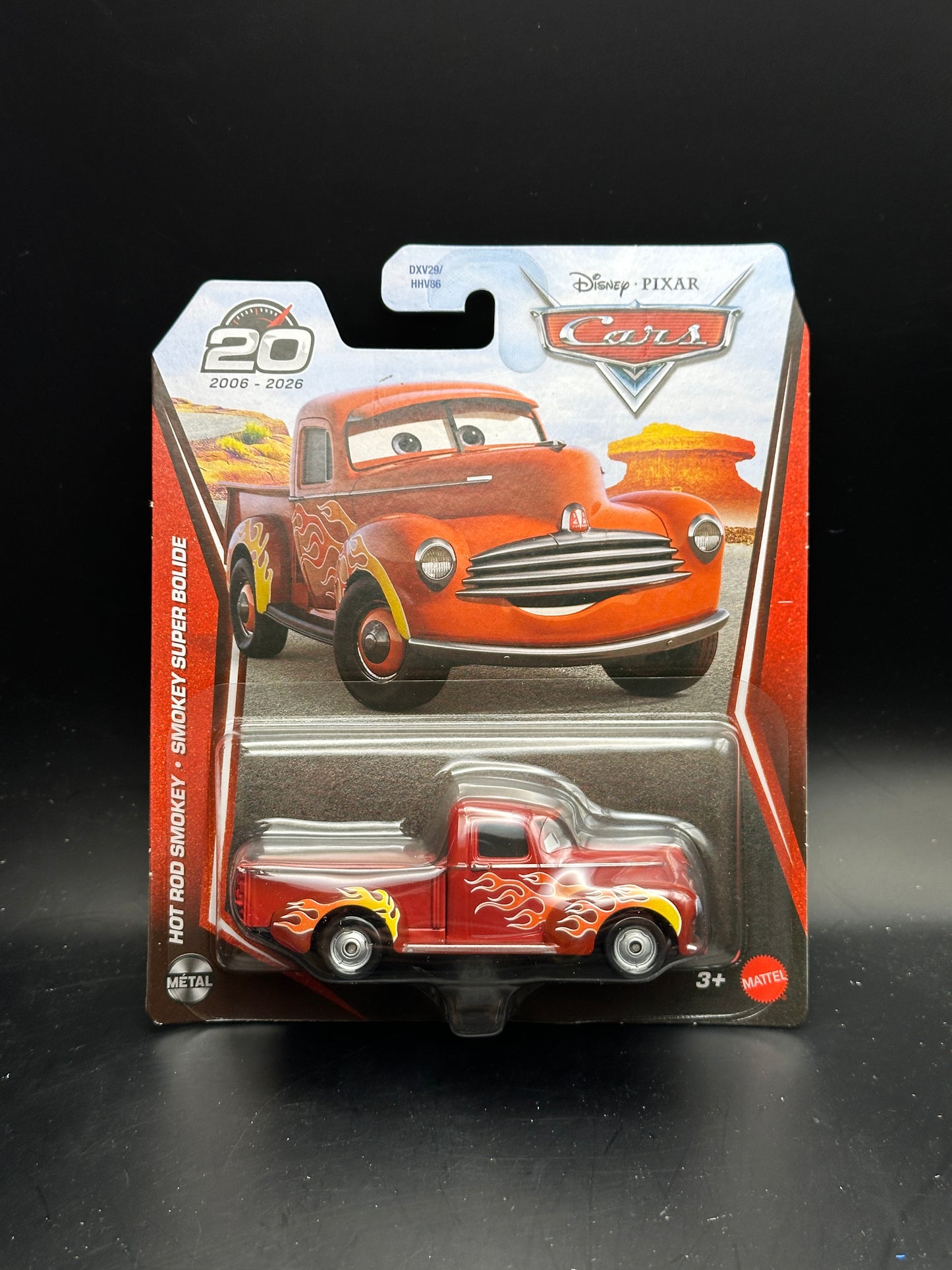 DISNEY PIXAR CARS 20th ANNIVERSARY - HOT ROD SMOKEY - DIECAST