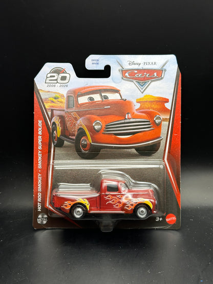 DISNEY PIXAR CARS 20th ANNIVERSARY - HOT ROD SMOKEY - DIECAST