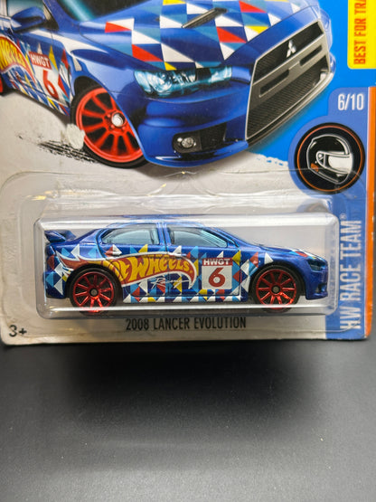 HOT WHEELS - 2008 LANCER EVOLUTION (2016) - HW RACE TEAM 6/10