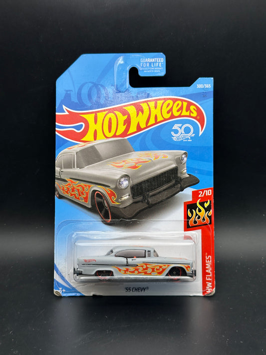 HOT WHEELS - 55 CHEVY (2018) - HW FLAMES 2/10