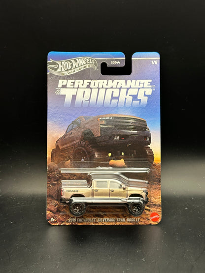 HOT WHEELS - 2019 CHEVROLET SILVERADO TRAIL BOSS LT (2026) - SILVER SERIES - PERFORMANCE TRUCKS SERIES 1/5