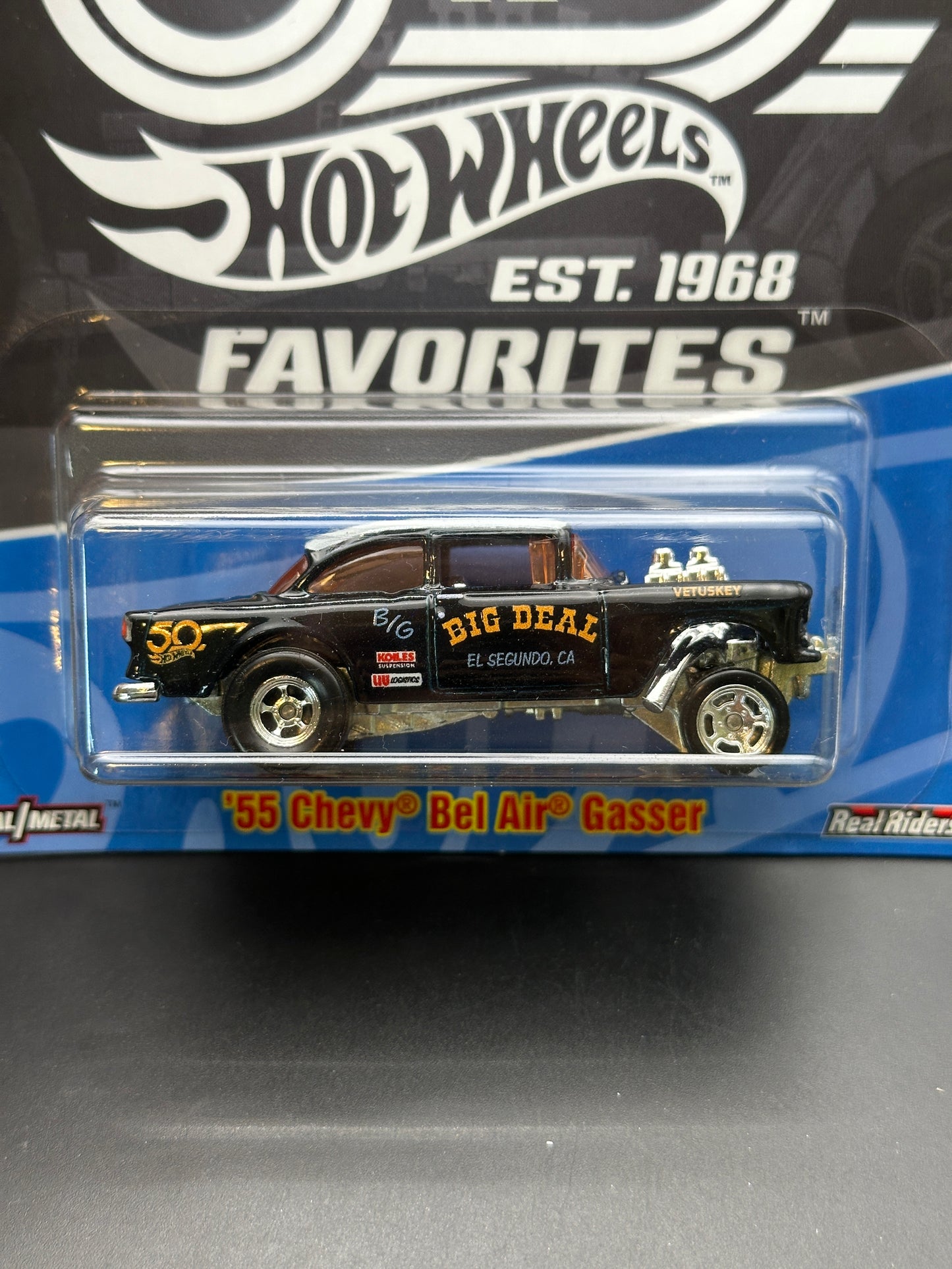 HOT WHEELS - 55 CHEVY BEL AIR GASSER (2018) - HW 50th ANNIVERSARY FAVORITES 8/10 - CHASE
