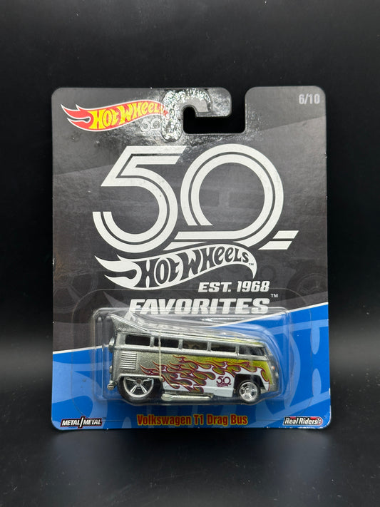 HOT WHEELS - VOLKSWAGEN T1 DRAG BUS (2018) - HW 50th ANNIVERSARY FAVORITES 6/10