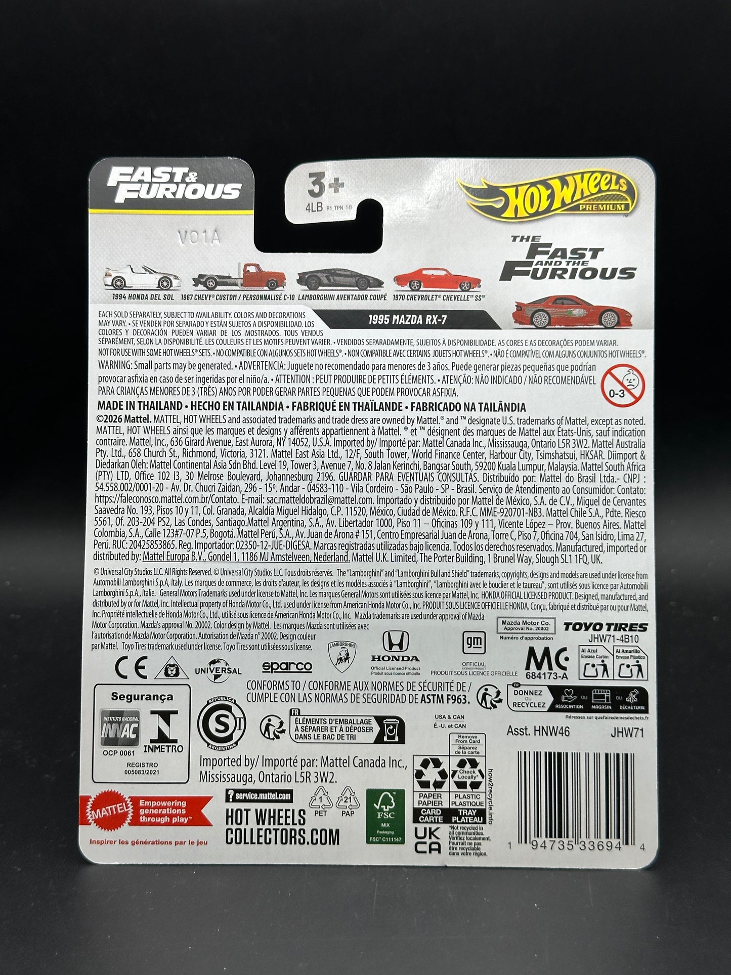 HOT WHEELS - 1995 MAZDA RX7 (2026) - FAST AND FURIOUS 25TH ANNIVERSARY - MIX 2 - 1/5 - CHASE