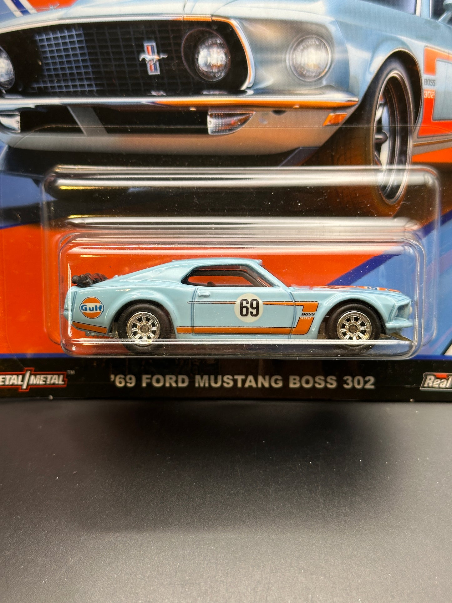 HOT WHEELS - 69 FORD MUSTANG BOSS 302 (2019) - CAR CULTURE - GULF SERIES 2/5