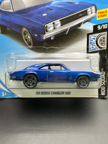 HOT WHEELS - 69 DODGE CHARGER 500 (2019) - HW ROD SQUAD 9/10