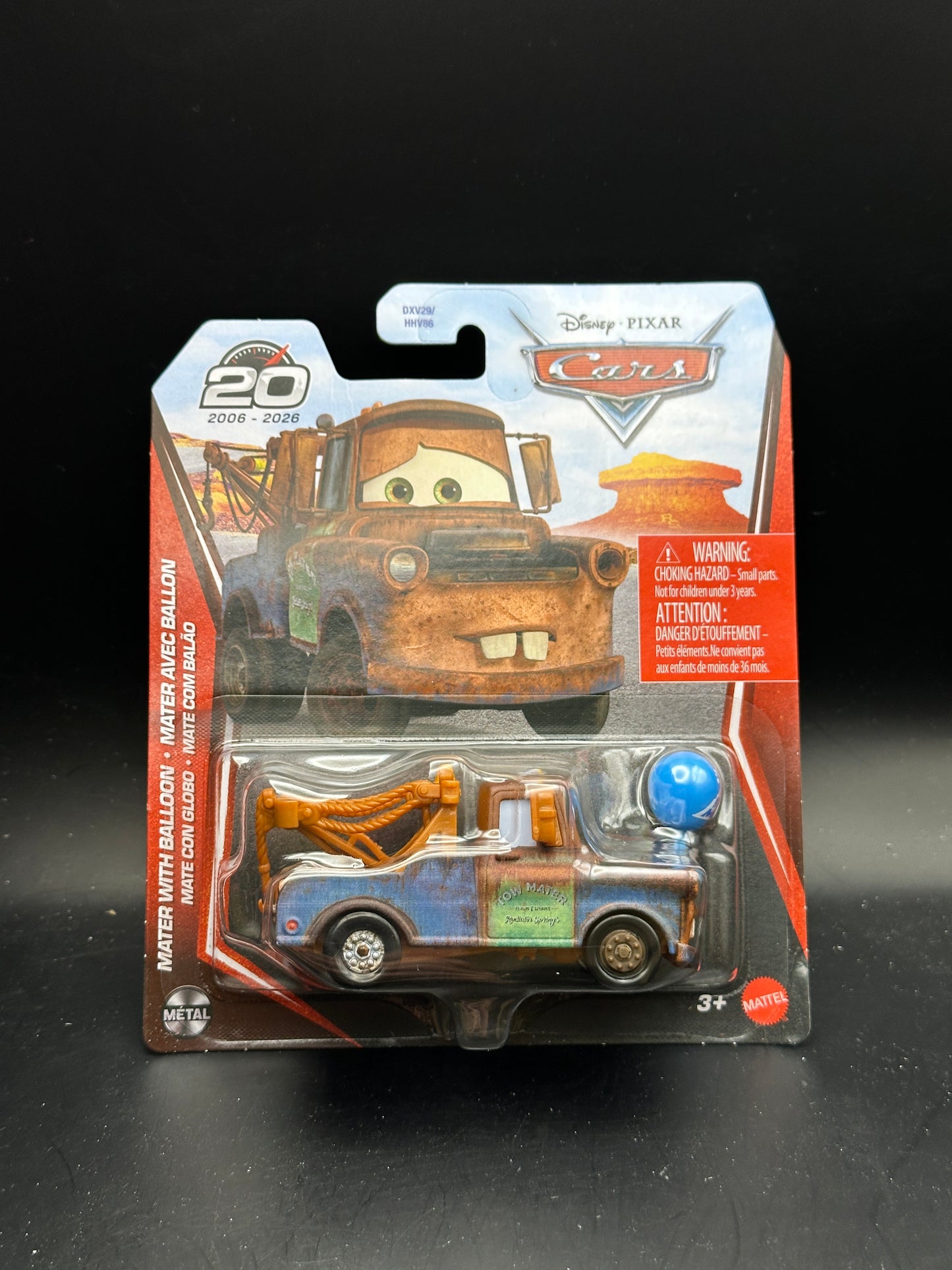 DISNEY PIXAR CARS 20th ANNIVERSARY - MATER WITH BALLOON - DIECAST