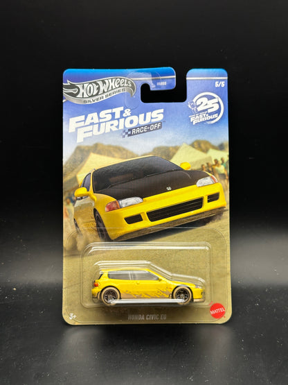 HOT WHEELS - HONDA CIVIC EG (2026) - SILVER SERIES - FAST AND FURIOUS RACE OFF SERIES 5/5