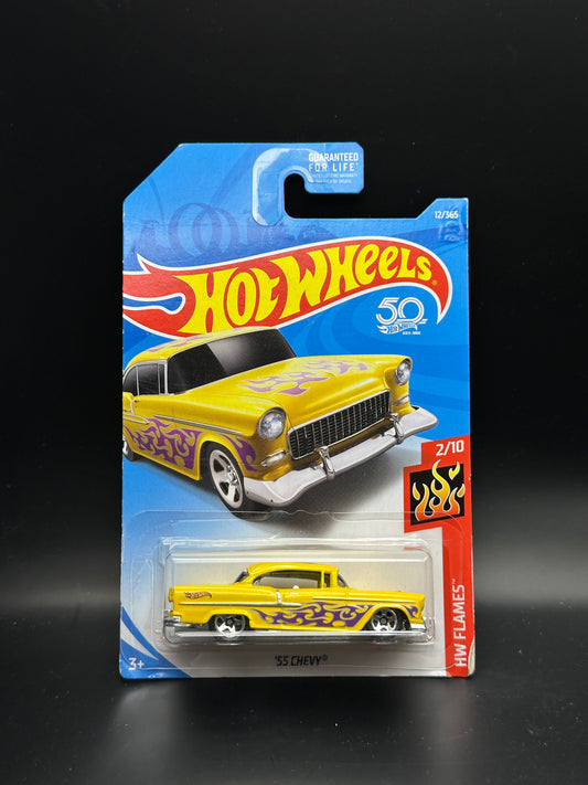 HOT WHEELS - 55 CHEVY (2018) - HW FLAMES 2/10
