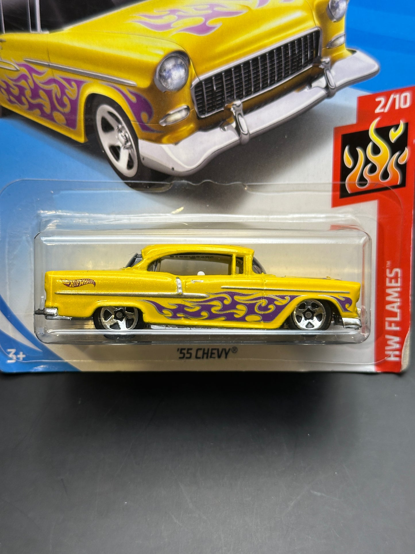 HOT WHEELS - 55 CHEVY (2018) - HW FLAMES 2/10