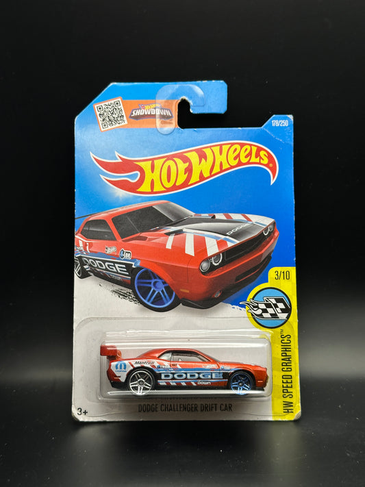 HOT WHEELS - DODGE CHALLENGER DRIFT CAR (2016) - HW SPEED GRAPHICS 3/10