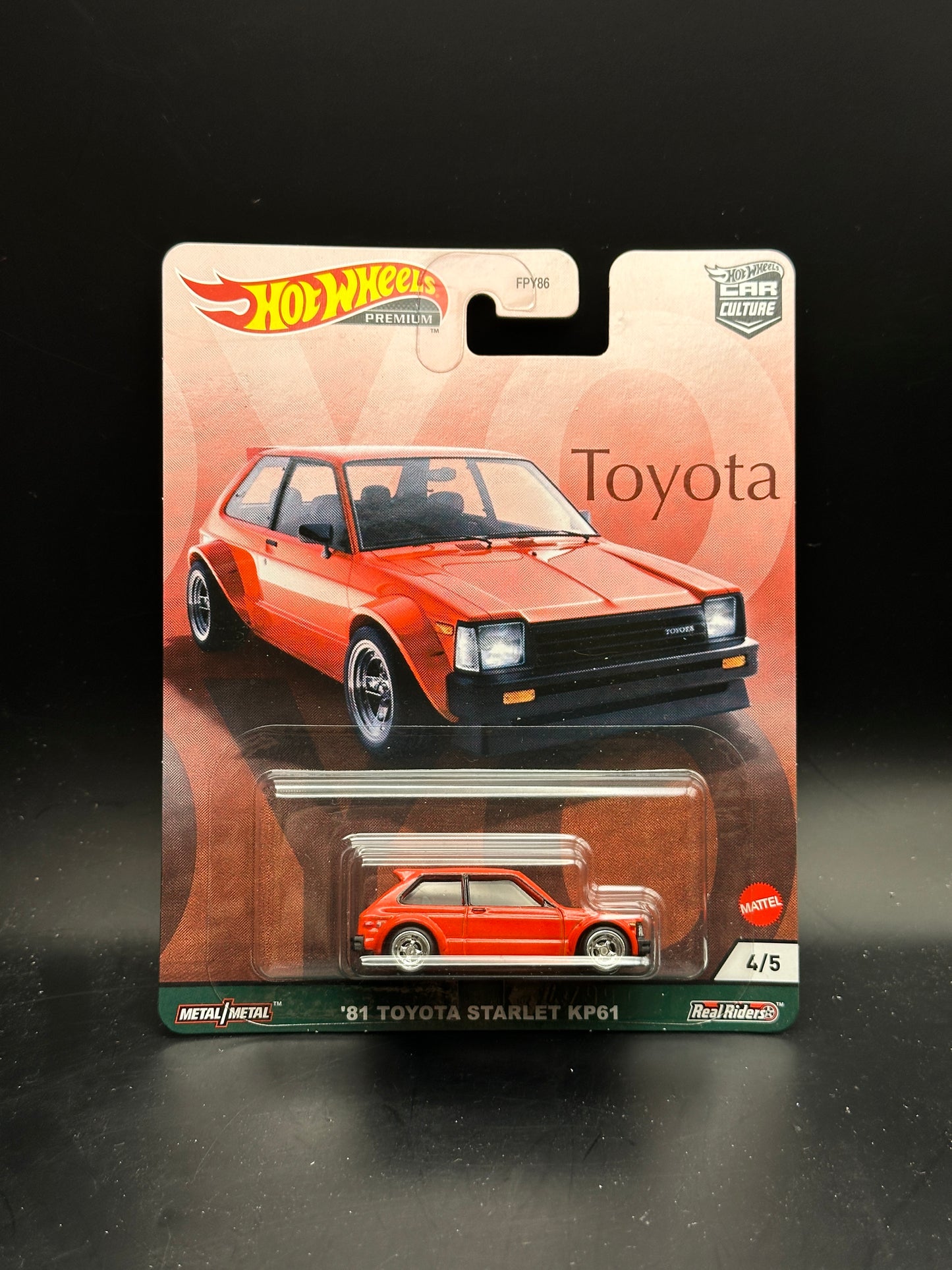 HOT WHEELS - 81 TOYOTA STARLET KP61 (2021) - HW CAR CULTURE TOYOTA 4/5