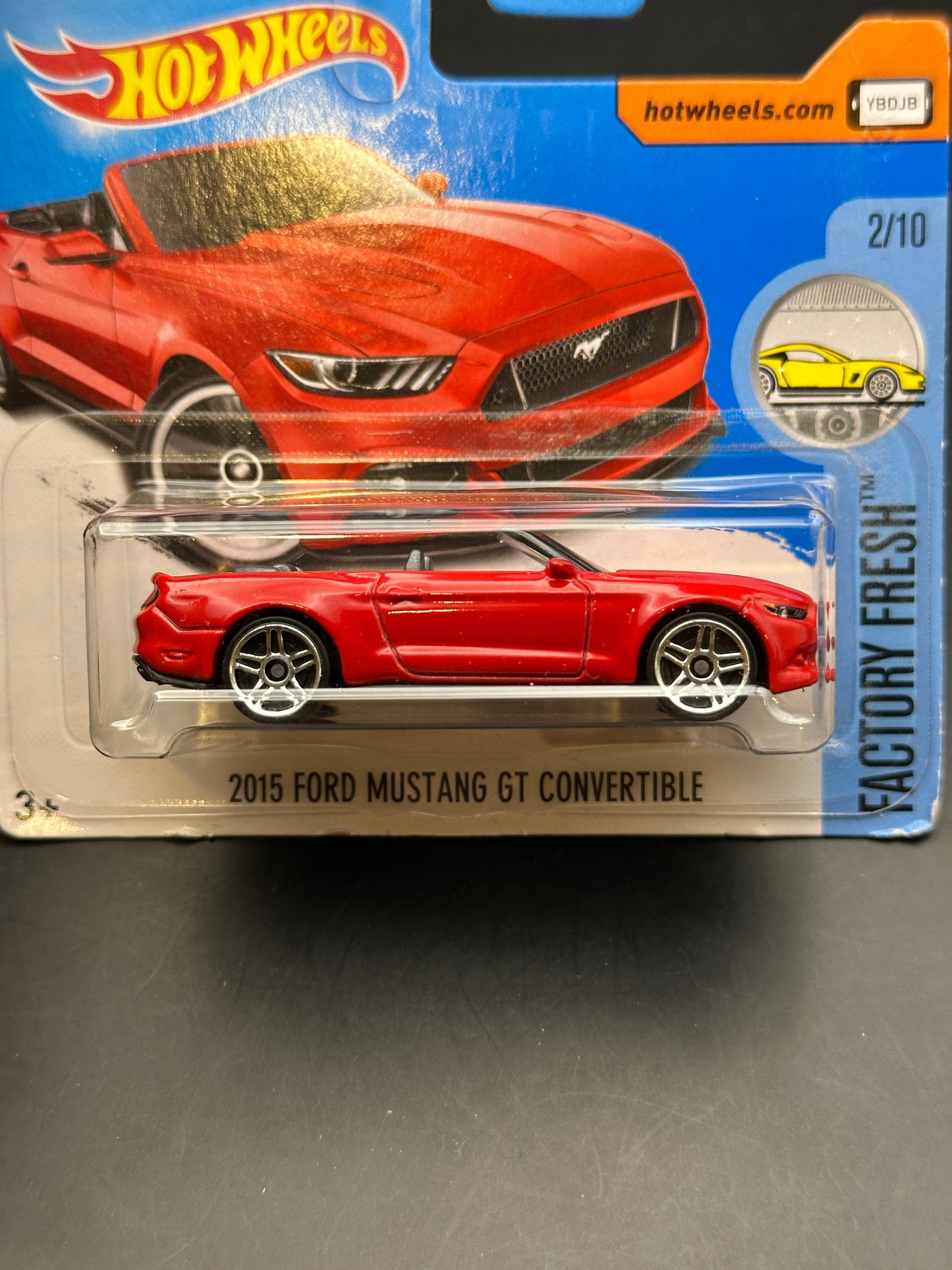 HOT WHEELS - 2015 FORD MUSTANG GT CONVERTIBLE (2017) - HW FACTORY FRESH 2/10