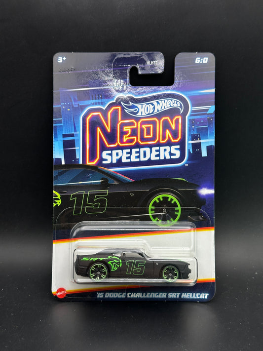 HOT WHEELS - 15 DODGE CHALLENGER SRT HELLCAT (2024) - NEON SPEEDERS SERIES 6/8