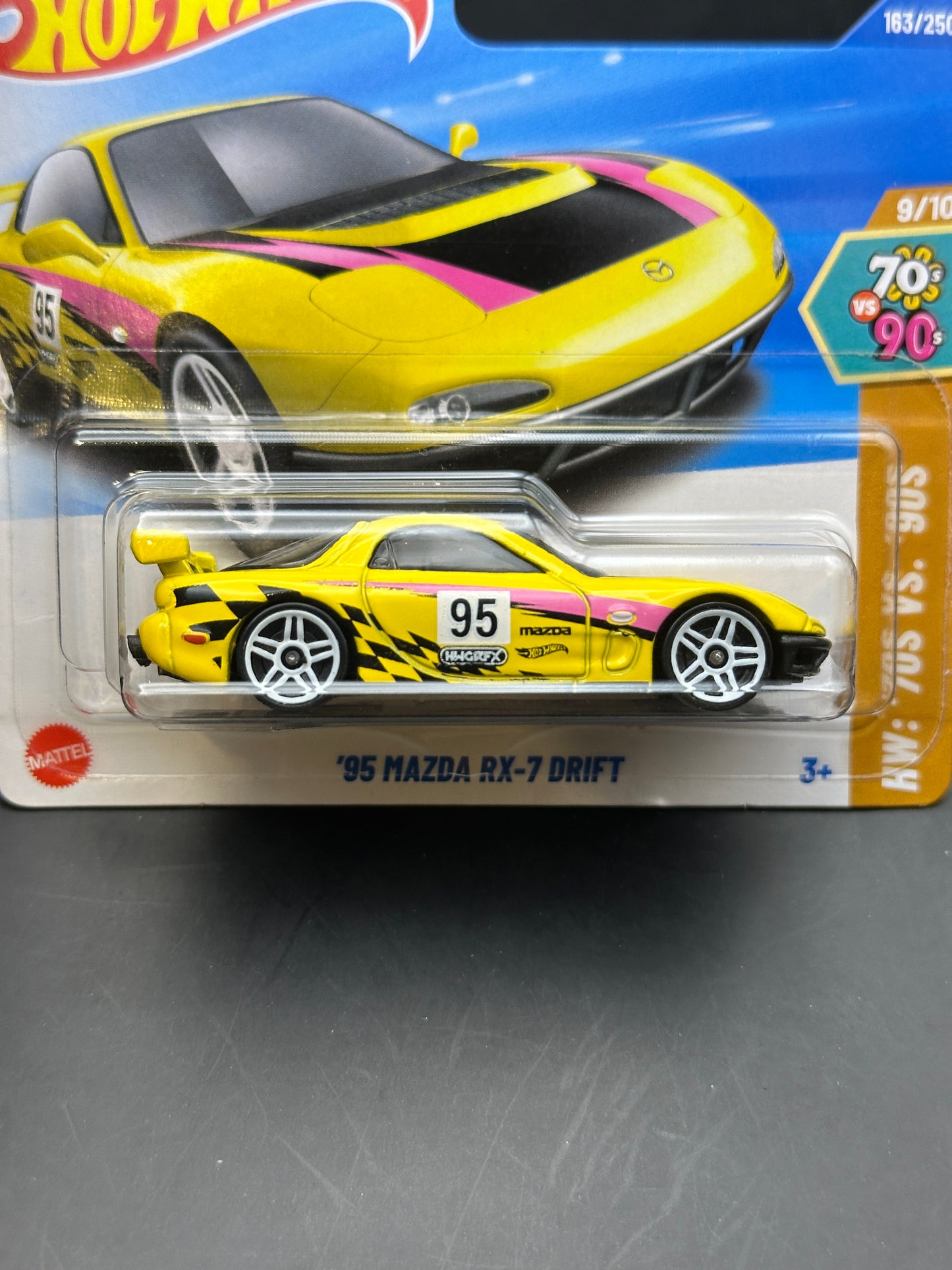 HOT WHEELS - 95 MAZDA RX7 DRIFT (2025) - HW 70s vs 90s 9/10