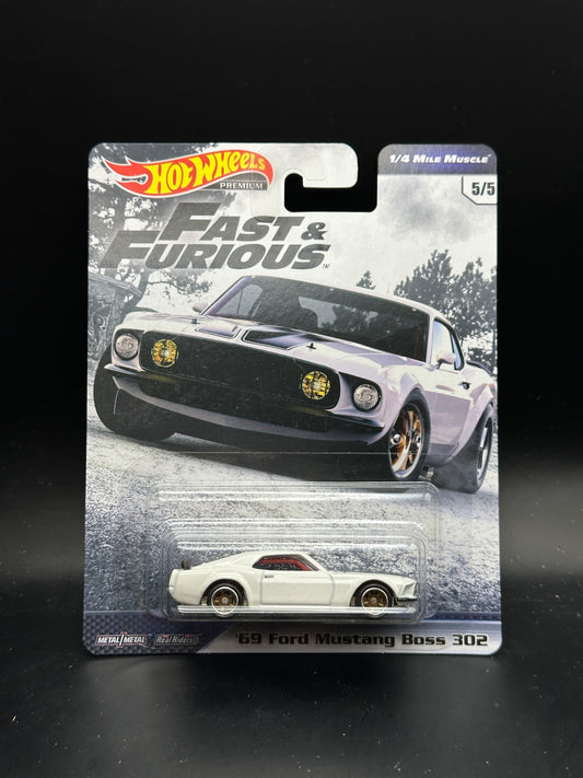 HOT WHEELS - 69 FORD MUSTANG BOSS 302 (2019) - FAST AND FURIOUS: 1/4 MILE MUSCLE 5/5
