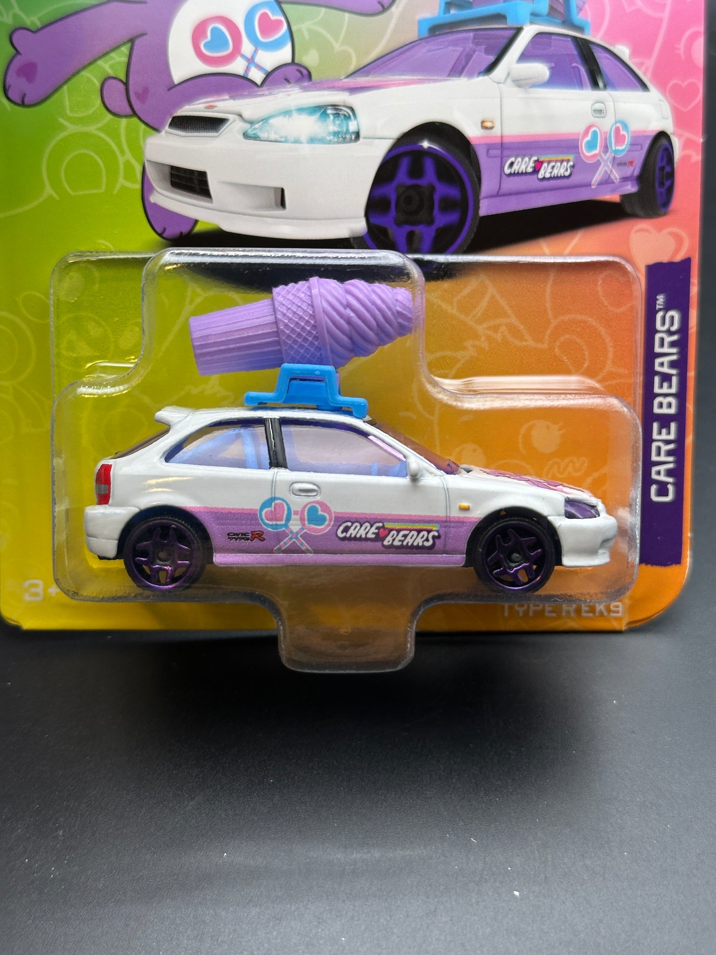 MAJORETTE PREMIUM CARS - HONDA CIVIC TYPE R EK9 - CARE BEARS SPECIAL EDITION -  1/64 SCALE