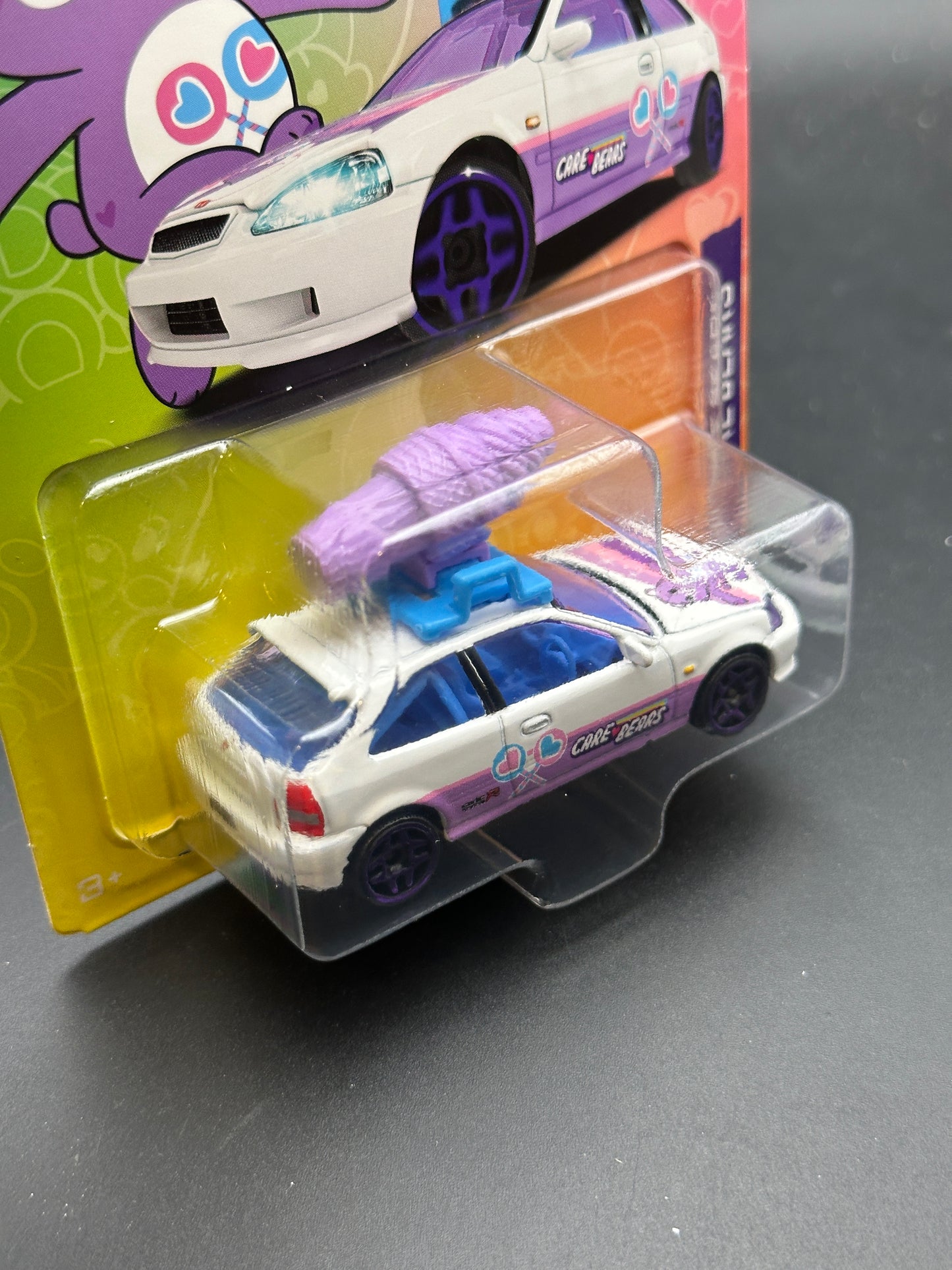 MAJORETTE PREMIUM CARS - HONDA CIVIC TYPE R EK9 - CARE BEARS SPECIAL EDITION -  1/64 SCALE