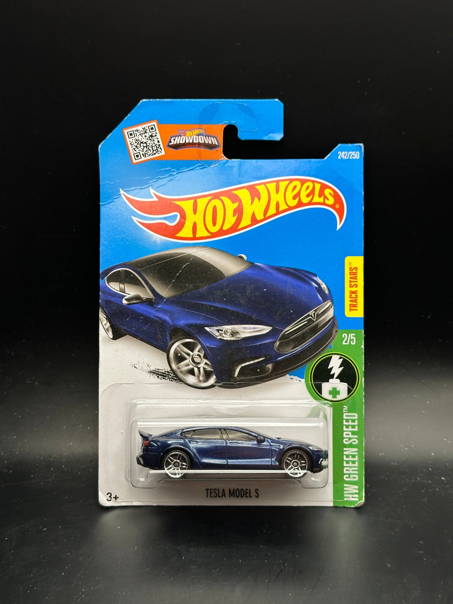 HOT WHEELS - TESLA MODEL S (2016) - HW GREEN SPEED 2/5