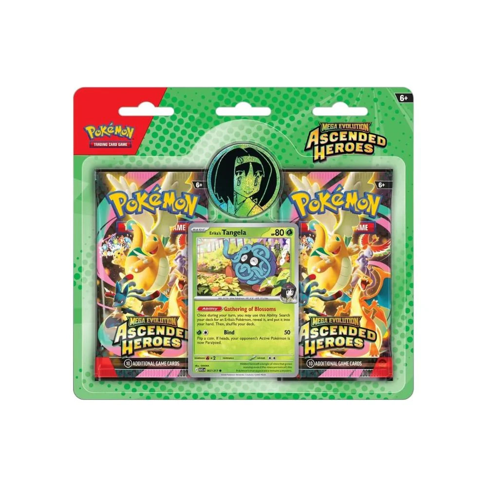 POKEMON TCG - ASCENDED HEROES - 2 PACK BLISTER - ERIKA