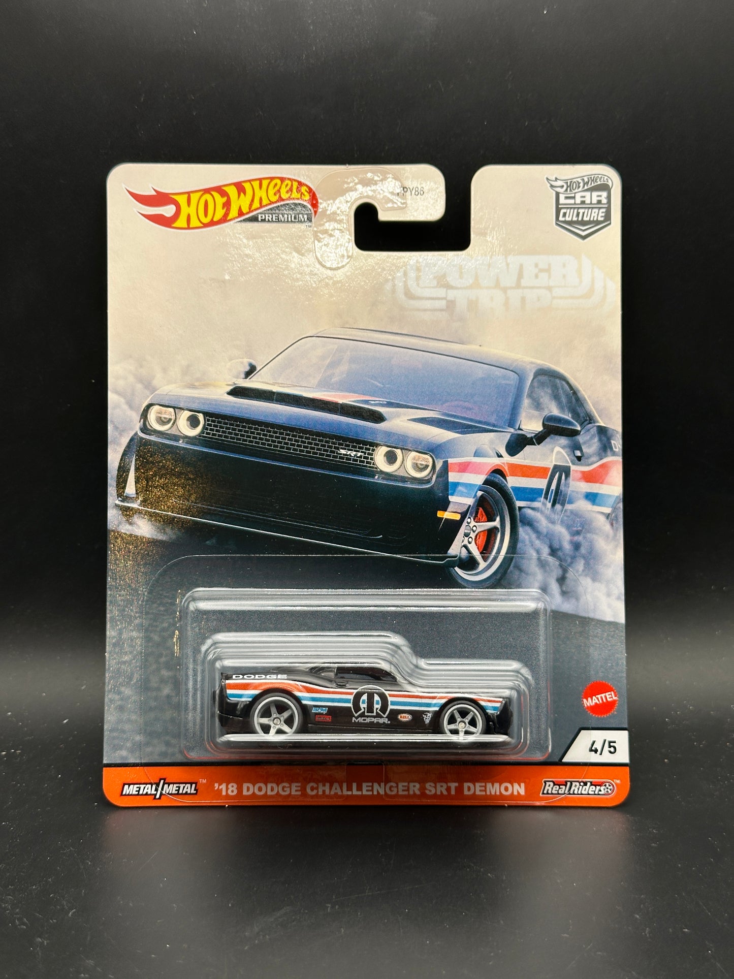 HOT WHEELS - 18 DODGE CHALLENGER SRT DEMON (2020) - CAR CULTURE: POWER TRIP 4/5