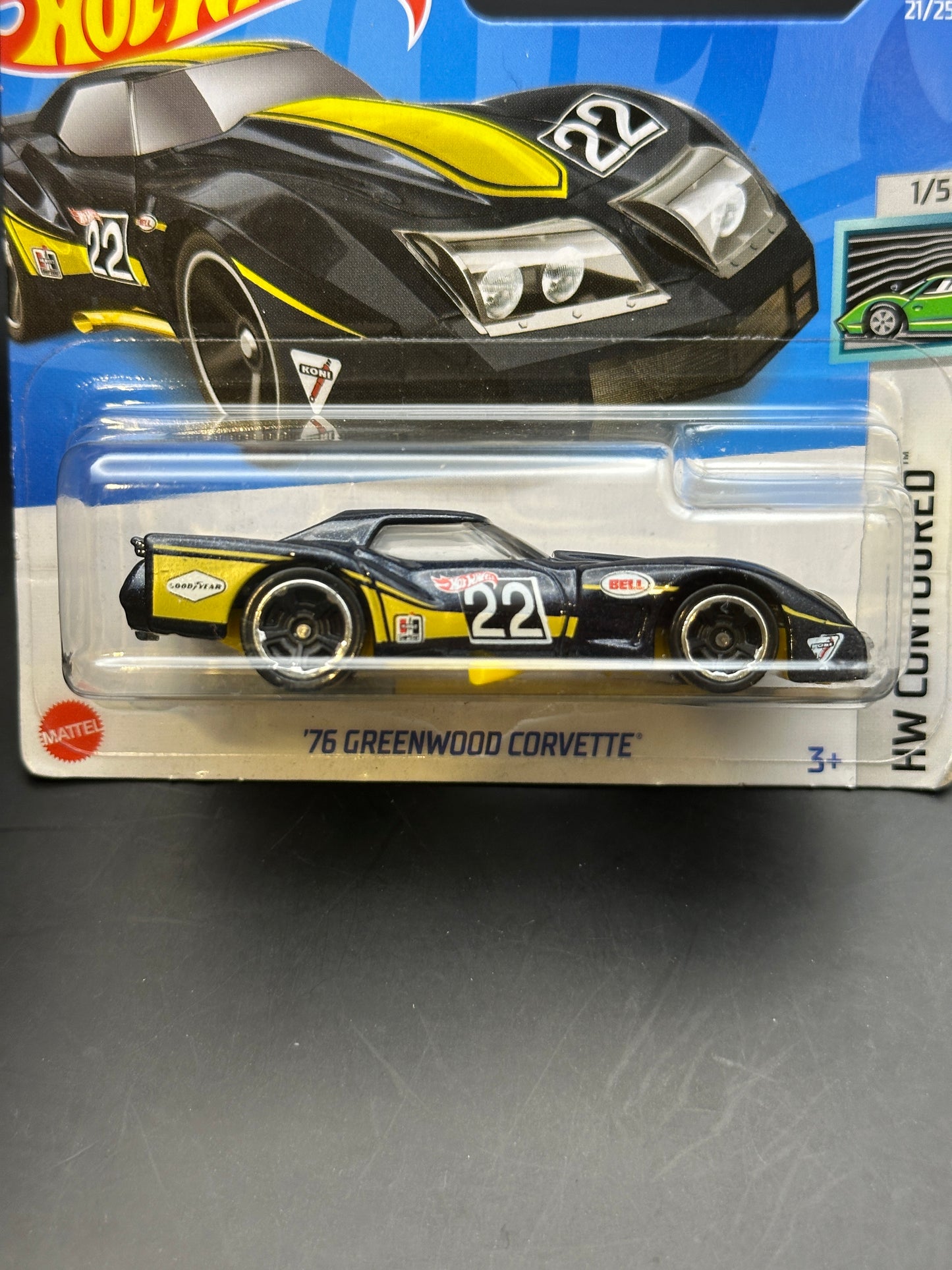 HOT WHEELS - 76 GREENWOOD CORVETTE (2022) - HW CONTOURED 1/5