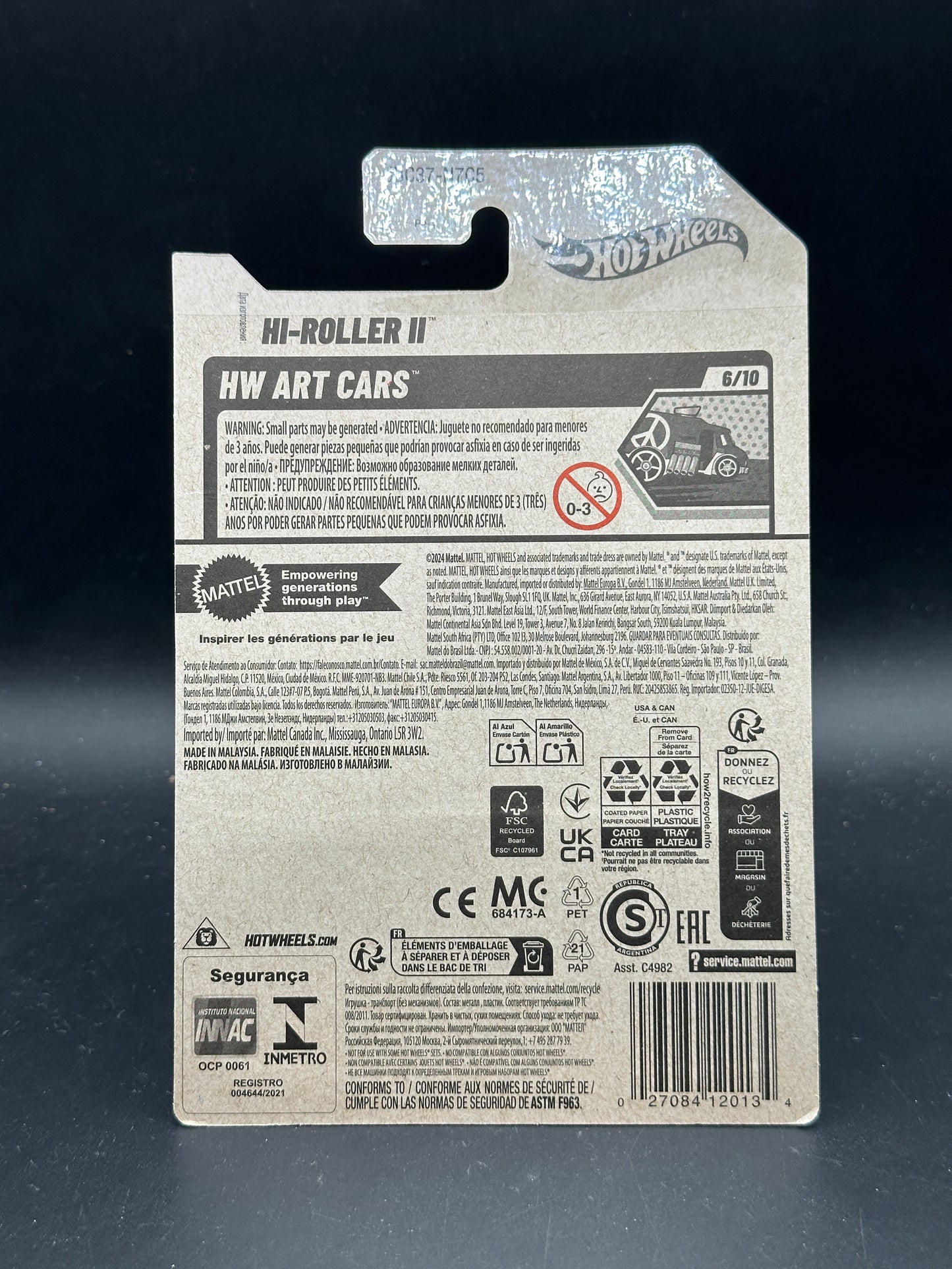 HOT WHEELS - HI-ROLLER II (2025) - HW ART CARS 6/10 - SUPER TREASURE HUNT