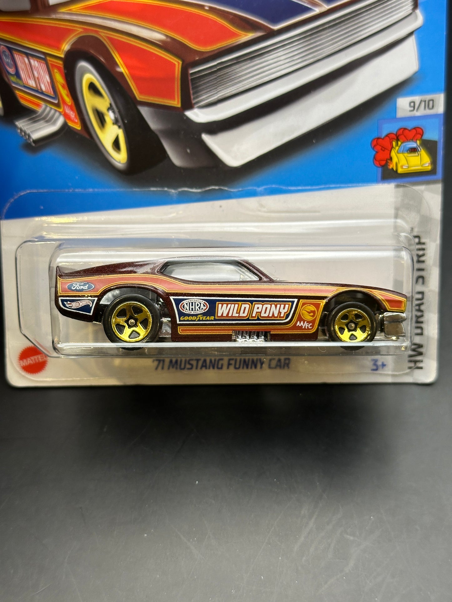 HOT WHEELS - 71 MUSTANG FUNNY CAR (2022) - TREASURE HUNT - HW DRAG STRIP 9/10