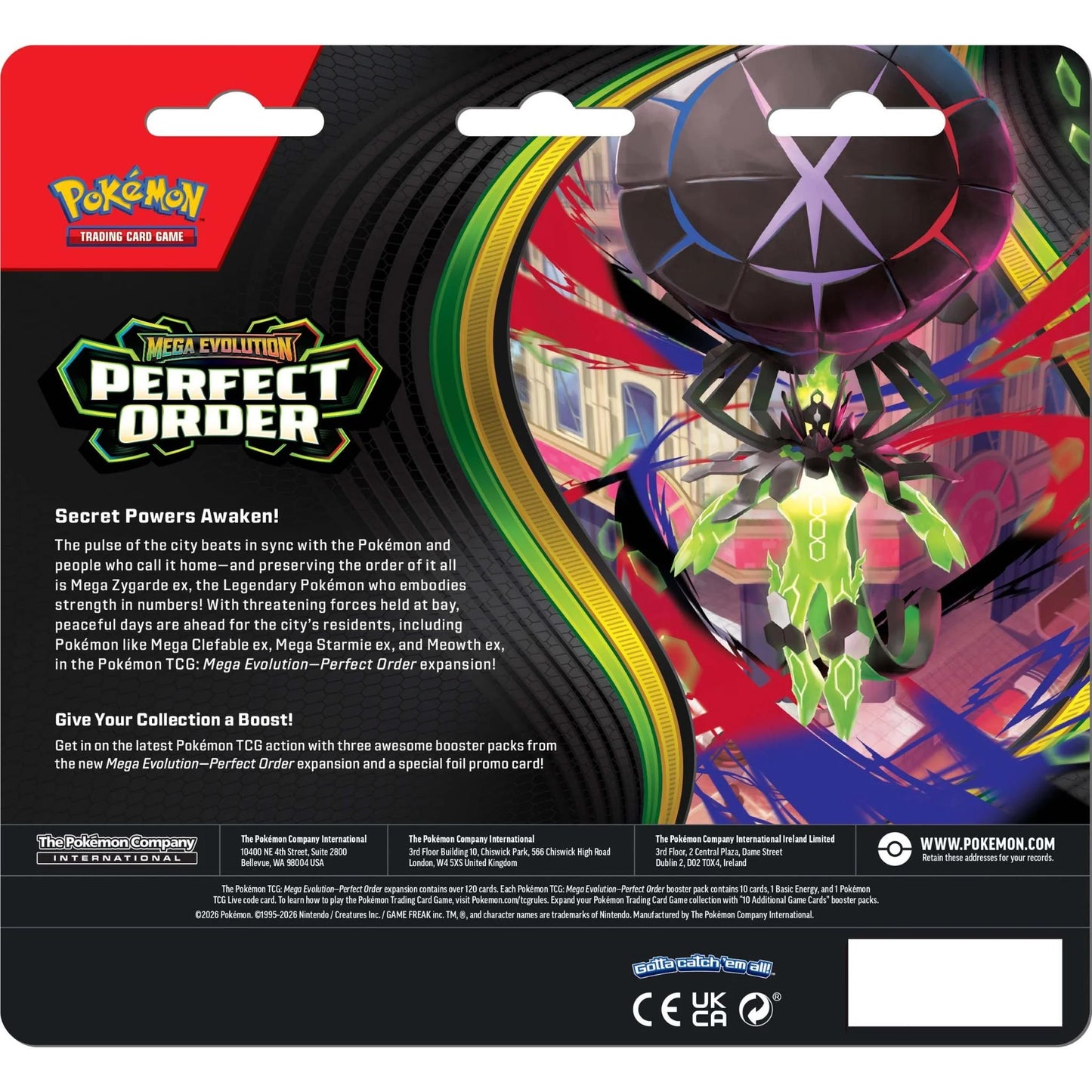 POKEMON TCG - PERFECT ORDER 3 PACK BOOSTER - POKEMON MEGA EVOLUTION