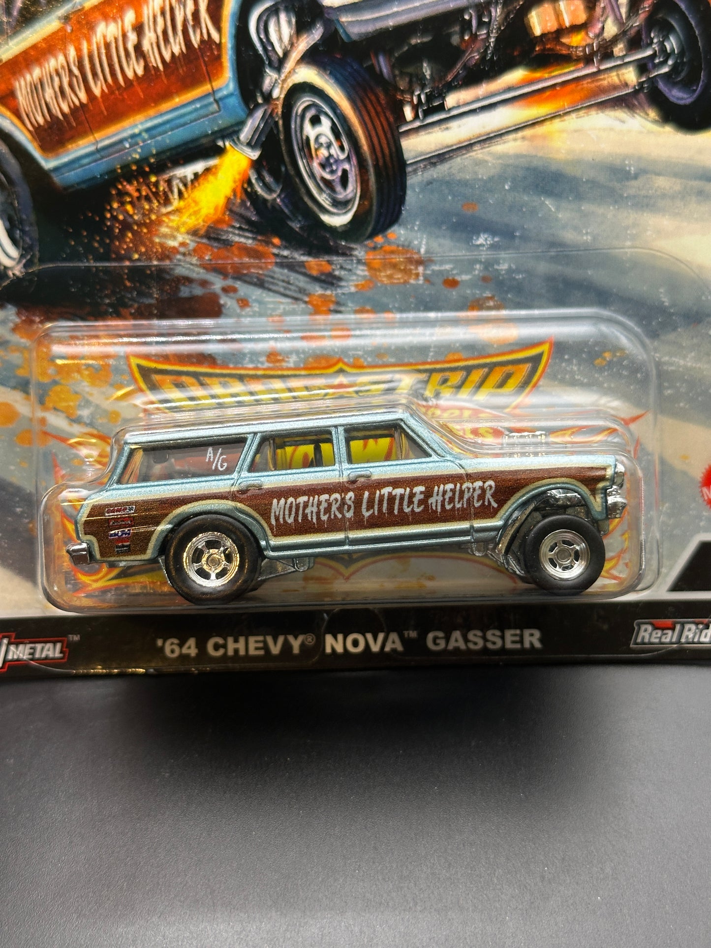 HOT WHEELS - 64 CHEVY NOVA GASSER (2022) - CAR CULTURE - DRAG STRIP DEMONS 3/5