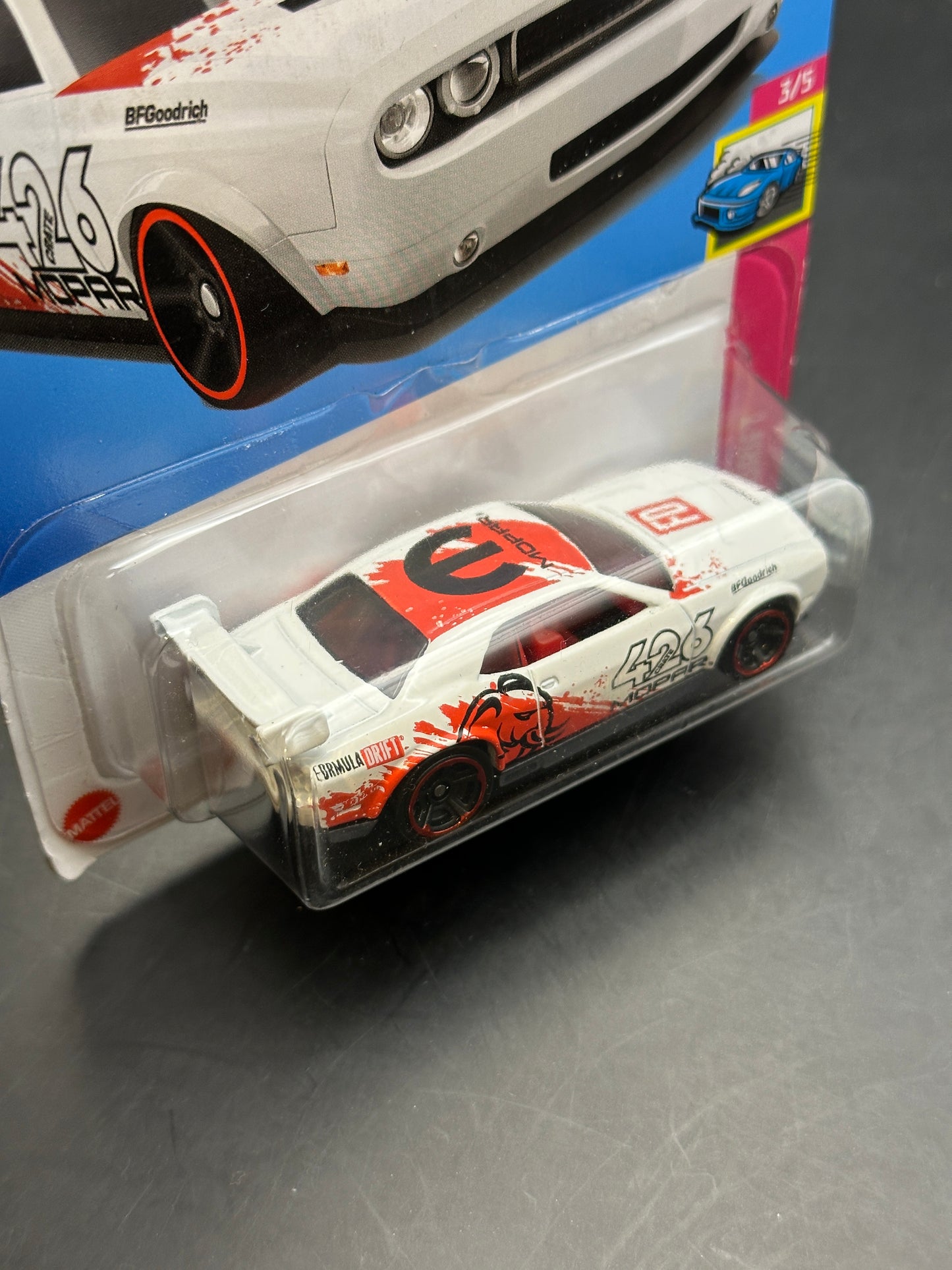 HOT WHEELS - DODGE CHALLENGER DRIFT CAR (2022) - HW DRIFT 3/5