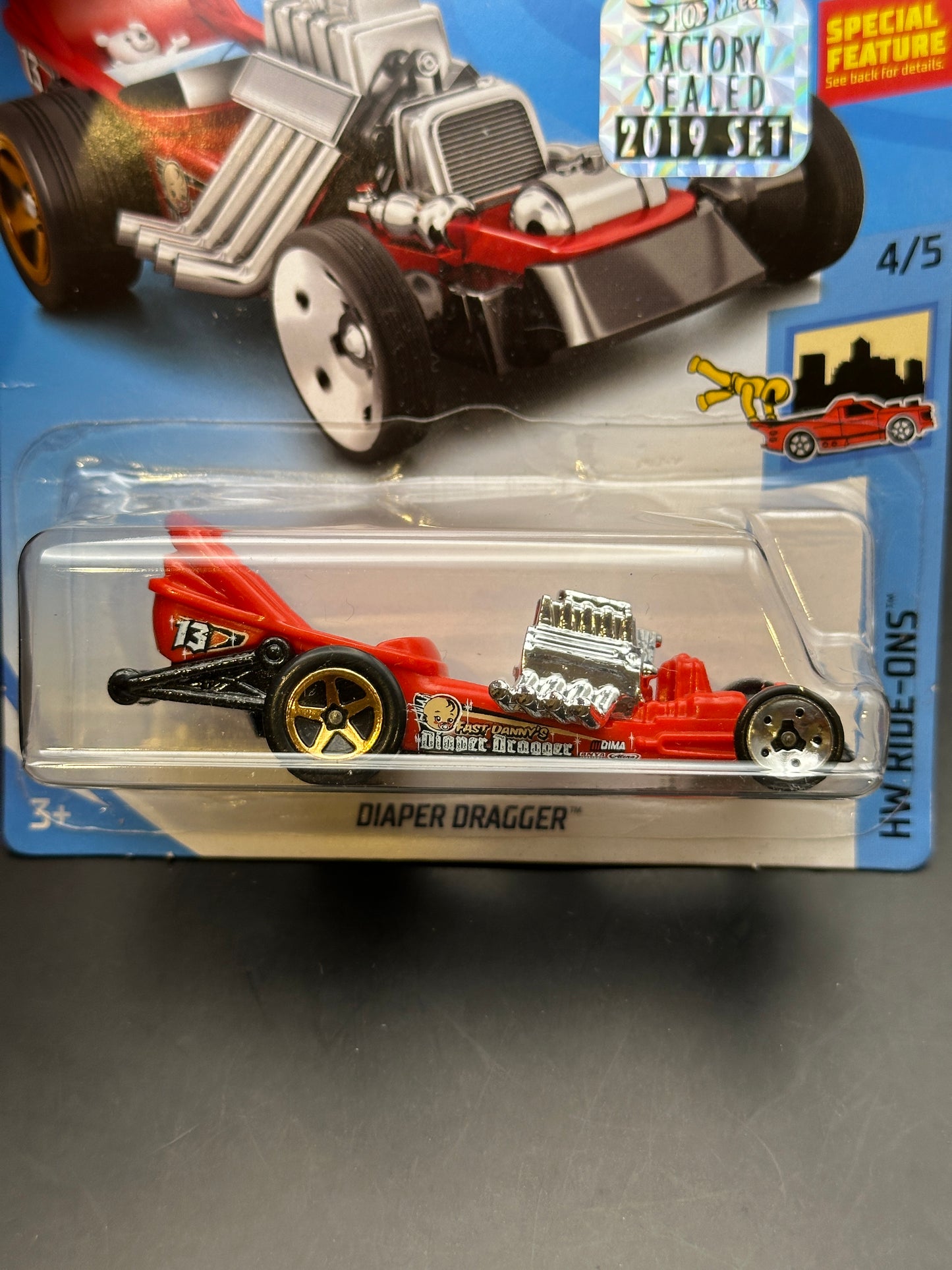 HOT WHEELS - DIAPER DRAGGER (2019) - HW RIDE ONS 4/5