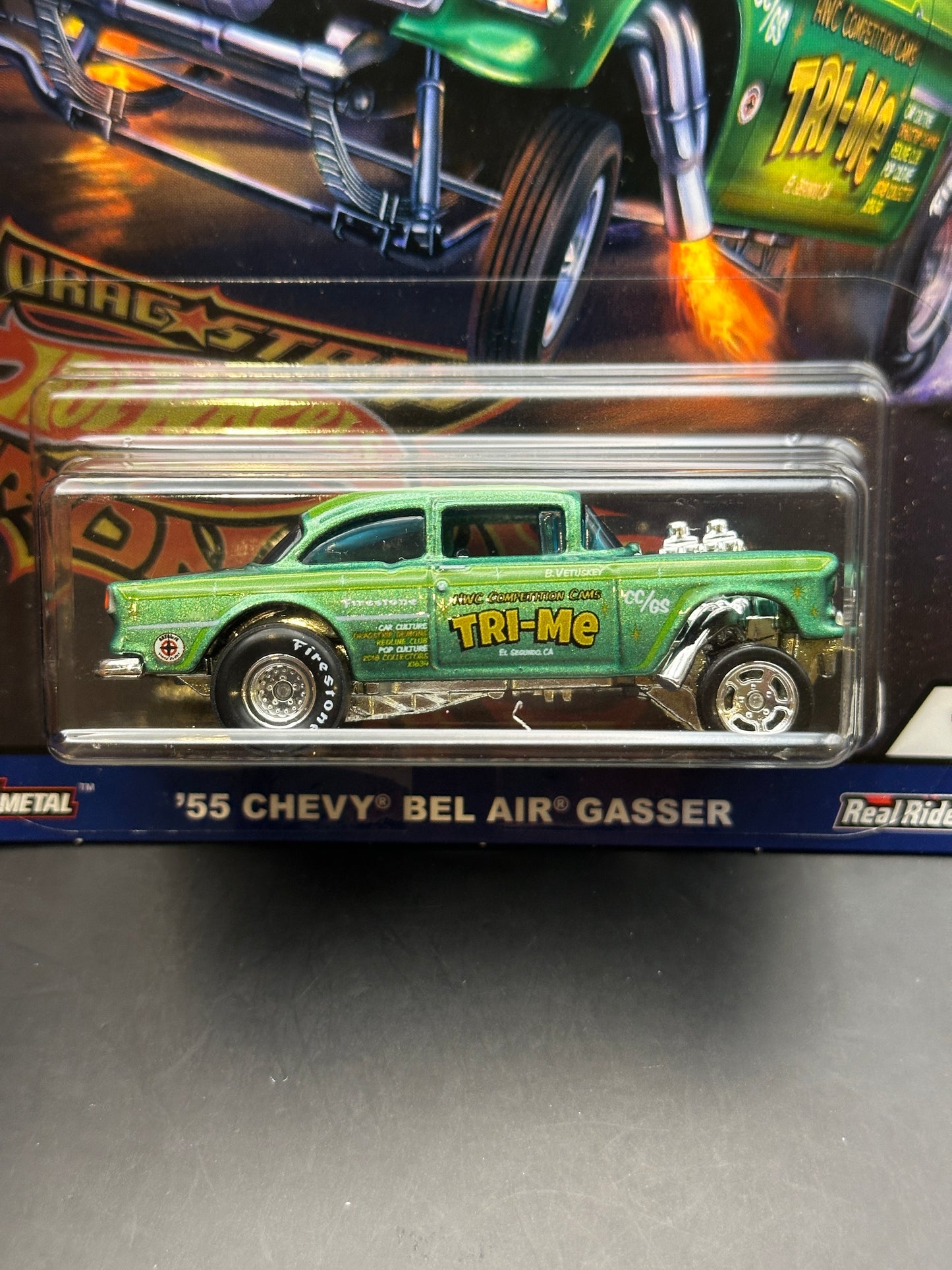 HOT WHEELS - 55 CHEVY BEL AIR GASSER (2018) - CAR CULTURE: DRAGSTRIP DEMONS 1/5