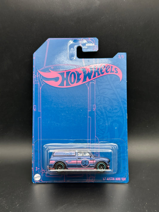 HOT WHEELS - 67 AUSTIN MINI VAN (2022) - ANNIVERSARY BLUE AND PINK SERIES 2/5